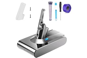 battool Akumulator V8, 21,6 V, 6,0 Ah SV10, akumulator zastępczy, akumulator do odkurzacza Dyson V8, bezprzewodowy odkurzacz, V8 Absolute Animal Filter Motorhead Fluffy, kompatybilny z odkurzaczami