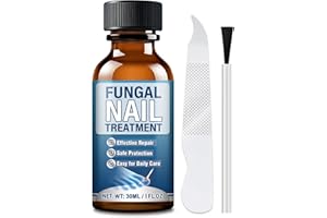 Bellifluous Micosi Unghie Piede, Liquido Antimicotico Unghie Piedi, 30ml Efficace Funghi Unghie Piedi con Pennello e Lima per Unghie Spesse, Ingiallite, Opache o Danneggiate