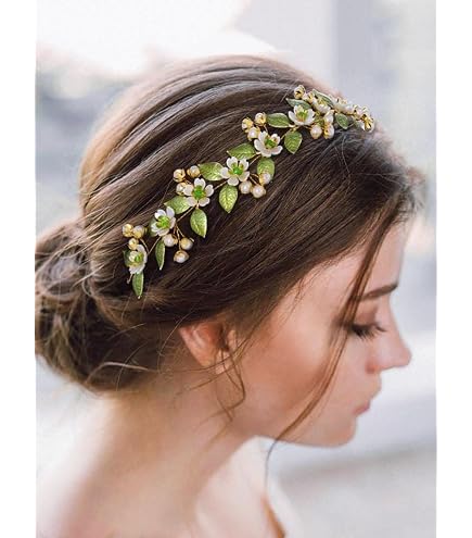 Fascia Per Capelli Con Farfalla Verde IYOU – Cerchietto Fatto A Mano In Filo Di Rame E Cristalli, Accessorio Sposa E Invitata - 4