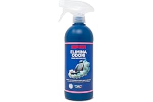 SIPOM ELIMINA ODORI per Auto, Igienizzante e Profumatore per Abitacolo, Climatizzatore, Tappeti, Sedili Spray Deodorante Auto Anti-Odori per Interni 500ml, Made in Italy