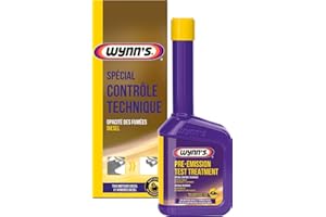 Wynn's Additive Contrôle Technique Pollution Diesel Dégraissant Moteur, Nettoyant Injecteur Diesel et Anti Fumées Noires 325ml