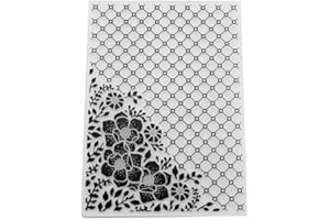 arriettycraft Flowers Grid Plaid Background Plastic Embossing Folders for DIY Card Making Decoration Stencil Scrapbooking Tools