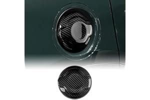 KUNGKIC Tapa de depósito de combustible de fibra de carbono para coche,cubierta de tanque de gas,pegatina compatible con Mini Cooper F55 F56 2014-2023 F57 2016-2023 accesorios (negro protruding)