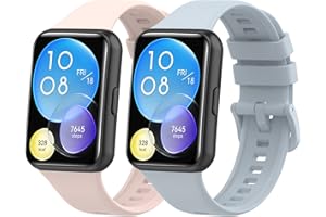 MIJOBS 2-częściowy pasek kompatybilny z HUAWEI WATCH FIT wielokolorowy silikonowy pasek zamienny, wodoodporny i oddychający, pasek odpowiedni do Huawei Watch Fit
