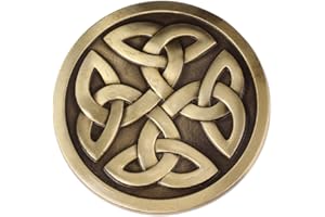 Longcreek Hebilla de cinturón celta para hombres, hebilla de cinturón de cruz celta vikinga nórdica, hebilla de cinturón redondo con nudo celta punk, hebilla de cinturón de vaquero occidental