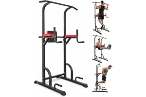 Mobiclinic®, Krafttorn för Träning, Justerbar i 8 Höjdlägen, Säkerhetskopiering, Power Tower Elevation Station, Multifunktionstorn, Reactive, Home Gymomius, Tira-up, Multifit