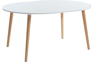 BAÏTA Mesa de salón, Color Blanco Lacado, L120-160cm