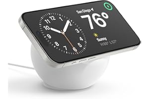 elago MS2 Station de Charge Compatible avec Le Chargeur MagSafe - Support de Téléphone en Silicone Premium Compatible avec Series de iPhone 16/15/14/13/12 [Câble Non Inclus] (Blanc)