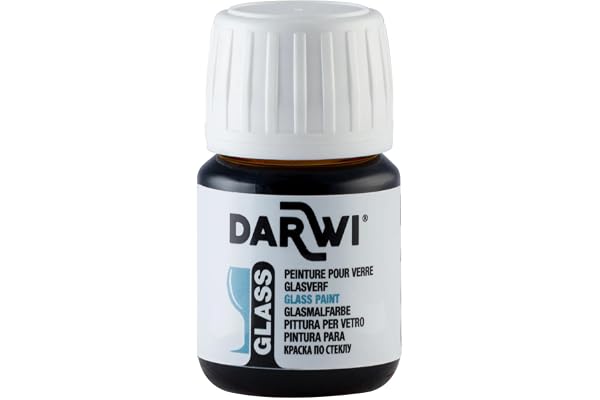 DARWI - DA0700030490C - Un flacon de Peinture Sur Verre - Coloris Vermillon - 30 ML - DARWI GLASS
