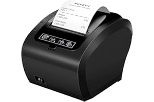 MUNBYN-[USB Impresora de Ticket Térmica, Impresora Recibos 80mm, Velocidad de Imprimir 300mm/s ESC/POS Compatible con Windows/Mac/Chromebook-Negro