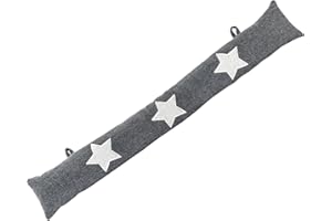 Nicola Spring Draught Excluder - 78.5cm - Star - Pack of 1 - Herringbone Indoor Decorative Wind Stopper Home Interior Air Strip Wind Seal Window Draft Snake Sound Blocker for Home, Office Doors