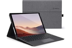 Omnpak Coque pour Microsoft Surface Pro 7+(2021)/ Surface Pro 7(2019)/ Surface Pro 6(2018)/ Surface Pro 5(2017)/ Surface Pro 4, Angle de Vision réglable, Compatible avec Le Clavier Type Cover
