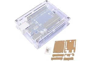 Carcasa DAOKAI Uno R3, nueva caja transparente brillante para ordenador, caja protectora transparente acrílica para Arduino UNO R3