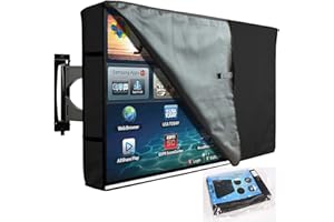 BOSKING Funda de TV para exteriores de 60 a 65 pulgadas con protector de pantalla frontal transparente, resistente al agua, a prueba de polvo, para televisores LCD LED de plasma (60-65 pulgadas)