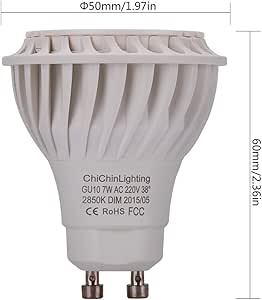ChiChinLighting EDISON 6W Led GU10 Bulb 3x2W = 6w, Warm White (Beats 3w and 4w LED GU10 and CFL Fluorescent Energy-Saving GU10 Lamps)