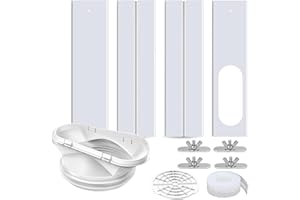 AWAYHALL Air Conditioning Window Seal Roller Shutter Exhaust Hose Adapter Window Seal Replacement Part Set Exhaust Hose Window Feeding Hose Adapter Adapter 4 Panels
