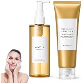 FOCJUK 2 Pieces Facial Care Set with Centella Oil Cleansing Oil Facial Cleanser Gentle and Light for Sensitive and Acne Prone