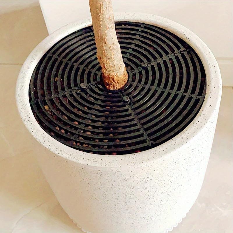 Protective Flower Pot Cover - Trim-Able Isolation Net with 8 Plastic Pegs, Prevents Cats Digging in Soil, Indoor & Outdoor Plant Protection，Moderate