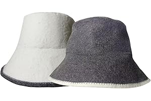 Wedhapy Saunahut 2 Stück wasserabsorbierender Filz-Saunahut für Damen und Herren reguliert die Temperatur Fischer-Saunakappe wiederverwendbar Banya-Hut für längere Sauna Badehaus B