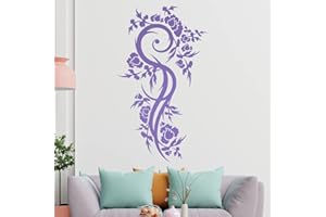 KIWISTAR Piękne kwiaty pnącza tatuaż ścienny w 6 rozmiarach - naklejki ścienne naklejki ścienne