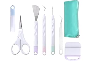 BANTI Strumenti per diserbo in Vinile Artigianale di Base Kit di Strumenti per Vinile Autoadesivo Silhouette Cammei Scritte(7 Pezzi)