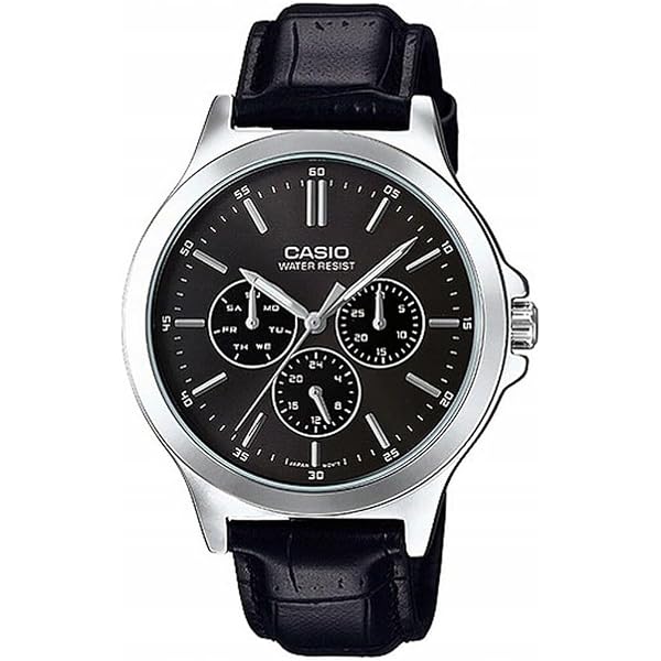 Buy Casio Men Leather Analog Black Dial Watch-Mtp-E715L-1Avdf 
