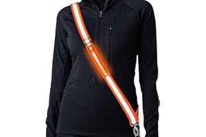 Simket Running Lights for Runners Reflective Sash High Visibility for Running, Walking Light Chest Light, Running Belt, Reflective Running Gear Running Accessories for Men Women