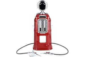 NAROOTE Double Heads Liquor Dispenser, Liquor Dispenser, Wine Dispenser, Unique Gas Station Shape for Beer Alcohol Water Juice Wine Restaurant (Red)