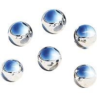 LANUCN Groß Gartenkugeln Rasen Spiegelkugel Silber Edelstahl für Partydekoration Metallgarten-Kugeln (5cm x 6pcs)