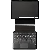 Aksesuarcim Samsung Galaxy Tab S10 Plus SM-X820 X826 ile Uyumlu Kılıf Klavyeli Kalem B&ouml;lmeli Bluetooth Bağlantılı Standlı Tab