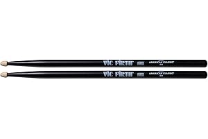 Vic Firth - Bacchette per Batteria Serie American Classic® - 5BB - Hickory Americano - Punta di Legno - Nere