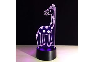HPBN8 LTD 3D Sika Illusions LED Lampen Tolle 7 Farbwechsel Acryl berühren Tabelle Schreibtisch-Nacht licht mit USB-Kabel für Kinder Schlafzimmer Geburtstagsgeschenke Geschenk
