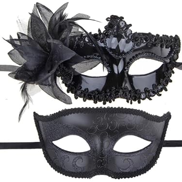 ABOOFAN 24 Maschere Vintage Veneziane In Plastica, Per Halloween, Carnevale E Matrimoni