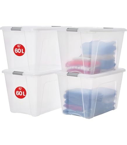 Scatola Portaoggetti Multiuso 17 Qt Con Vassoio Rimovibile - Contenitore Trasparente Impilabile Per Giocattoli, Pastelli E Forniture Artistiche - 6
