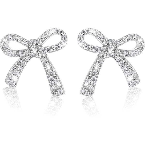 WillTen Orecchini a cuore Orecchini con borchie in argento per donne, orecchini in argento 925 con pietra di nascita cubica Orecchini per ragazze donne