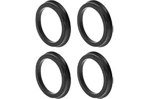 INFINAUTO 71.1mm to 57.1mm Car Wheel Hub Centric Rings Black Polycarbonate Wheels Center Shaft Shock Absorbing Hubrings 4 Pcs