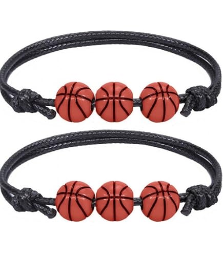 4 Braccialetti Regolabili Basket Per Ragazzi E Ragazze - Braccialetti Ispiratori Per Giocatori E Fan - Regalo Sportivo