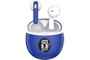 TIMU Auriculares Inalámbricos,Auriculares Bluetooth 5.3 50H Cascos Inalambricos Bluetooth (Azul)