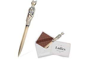 FEMONGY Abrecartas, 1 pieza abrecartas oficina, abrecartas original, Hecho de aleación, resistente y duradero, conveniente, cómodo agarre, Adecuado para abrir cartas y paquetes. (4cm x 19.4cm, Anubis)