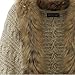 Arrowhunt Women's Batwing Sleeve Cardigan Cloak Fur Collar Sweater Cape