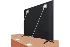 JIUDONE Adjustable 42" TV Safety Straps (2 Pack+4 Spare Adhesive Pad),No-Drill Adhesive Anti-Tip Furniture Anchors Kit for Baby Proofing,Secure Flat Screens Fix to Wall,Cabinet,Dresser,Stand Or Desk