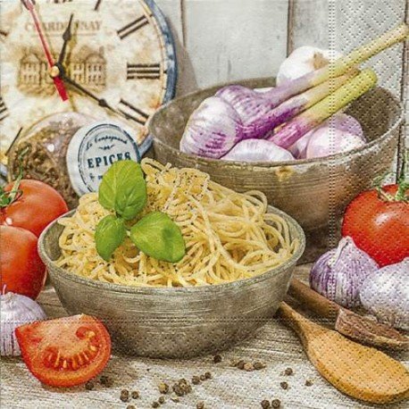 Preisvergleich Produktbild PAPER + DESIGN Lunchservietten Design Pasta e pomodori
