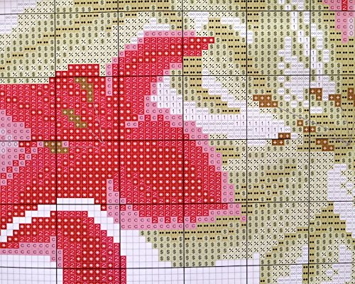 Stickpackung Lilien 37×56 cm Kreuzstich Lilium Lily Blumen Stickbild DIY #80216 Vorgedruckte Vorlage Stickbild - 4