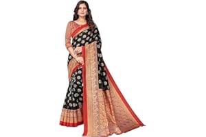 IMTRA FASHION Indischer Frauen Sari Aus Traditioneller Kunstseide Mit Ungestickter Bluse