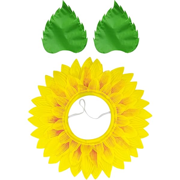 HiyyFloy Costume De Pot De Fleur pour Adulte, Déguisement De Tournesol Amusant, Tenue De Cosplay d'halloween avec Couvre-Chef, Fête À Thème pour Hommes Femmes