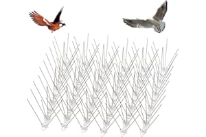 Homo Trends 6 PCS Pigeon Spikes, Anti Bird Spikes for Pigeons, Small Birds, Cats, Crows, Magpies, Seagull, Bird Deterrent Spikes, Bird Scarers for Gardens, Balcony Roofs Windows