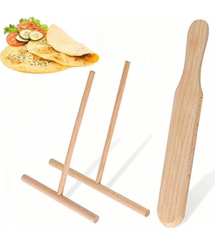 Heanvmyss Spatule Crepe En Bois De Hêtre,3 Pièces 12 Cm/18