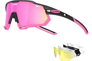 X-TIGER Occhiali Da Ciclismo Con 5 Lenti Occhiali Bici MTB Intercambiabili per Ciclismo Corsa Guida Pesca Golf Baseball Corsa CE Autentica