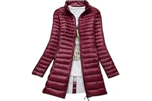 PEUIGNAO Chaqueta Plumas Ligeros Mujer Largo Plumifero Ultraligero Mujer Invierno Plumífero Ligero Anorak Mujer Plumon Puffer Down Jacket Plumiferos Largos Abrigo Cazadora Plumas Pluma Mujer Plumones Parka