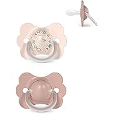 Suavinex, Pack of 2 Pacifiers for Babies 0/6 Months and Newborns, with Silicone Physiological Teat SX Pro, Symmetrical, Flat